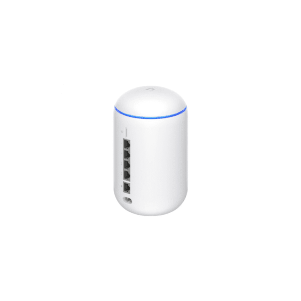 Ubiquiti UniFi Dream Router Dual Band WiFi 6 Desktop Router side ports view